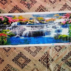Spring Waterfall completed diamond painting